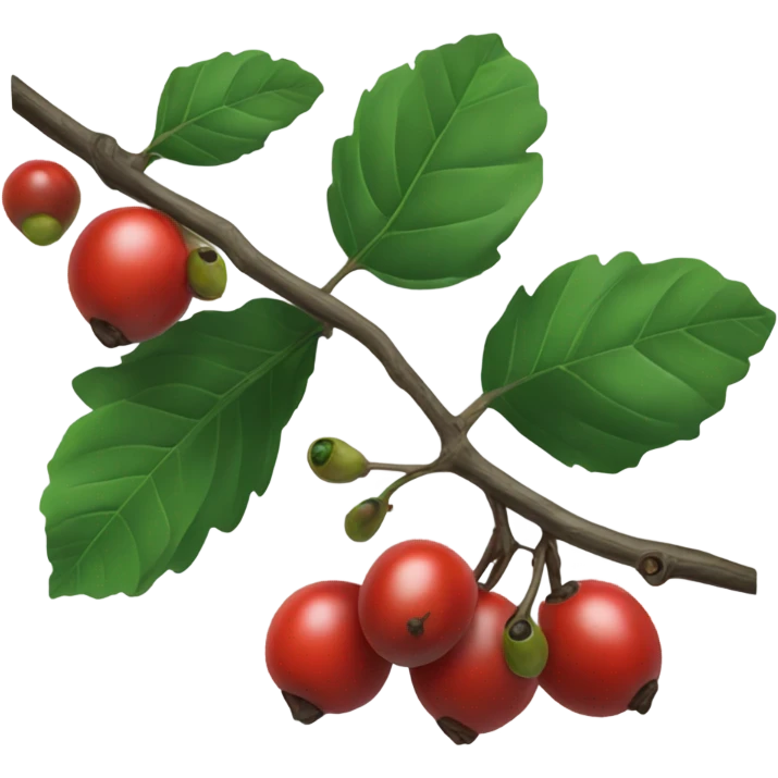 Ripe guarana berries on branch emoji
