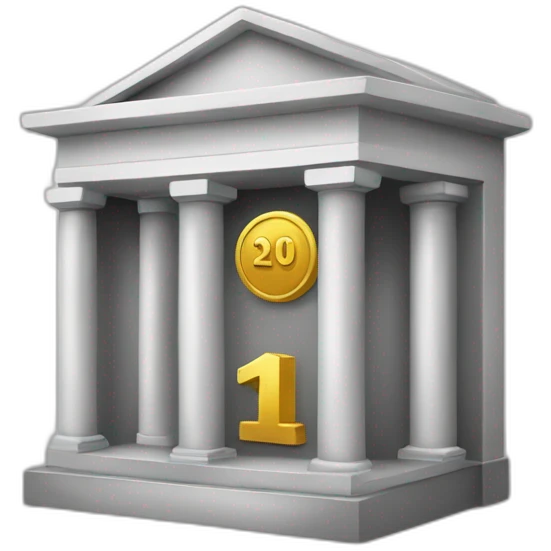 Bank with 131 number emoji