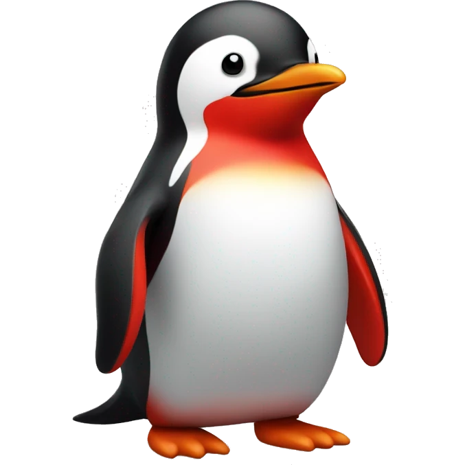 bright red pinguin emoji