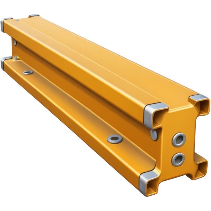 Clean metal beam, smooth steel surface, no rust, no scratches, industrial support beam, realistic, neutral color, high-quality render emoji