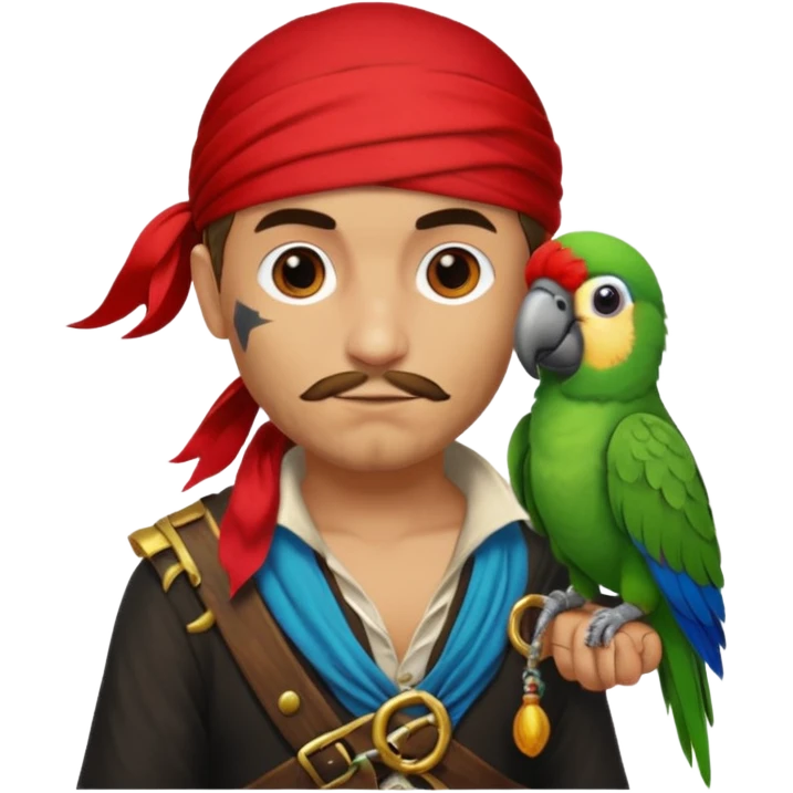 pirate and parrot emoji
