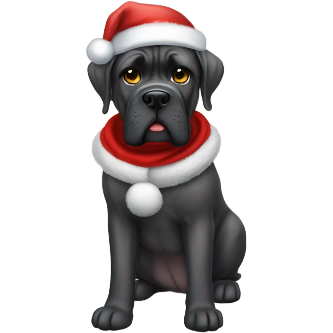 Cane Corso in a Santa Claus outfit. emoji