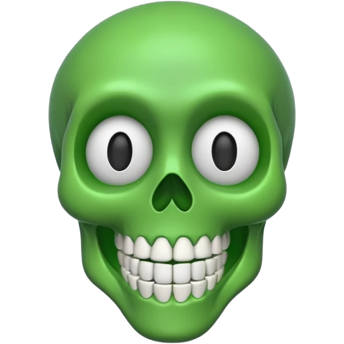 an emoji of a green skeleton emoji