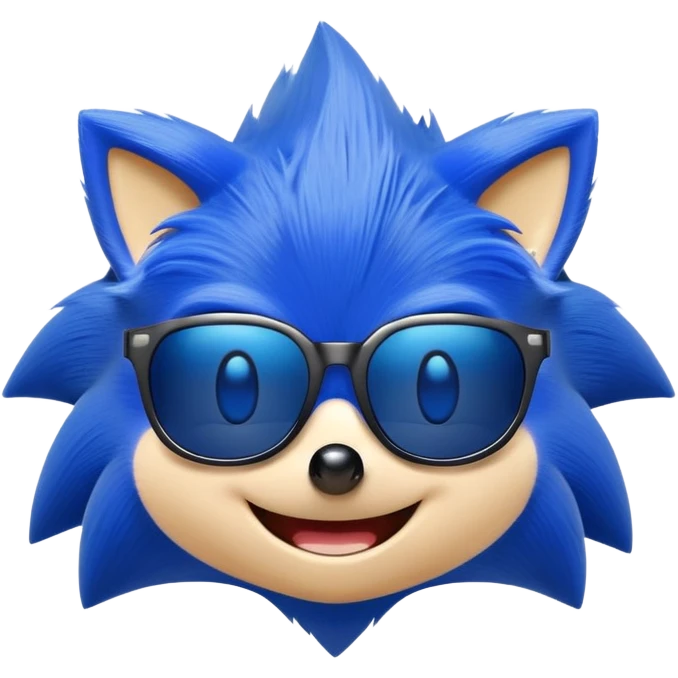 sonic the hedgehog with sunglasses emoji