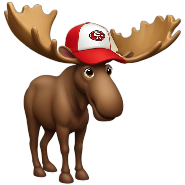 moose-with-a-49ers-hat emoji