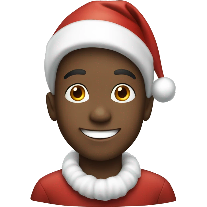 smiling boy in Christmas  emoji