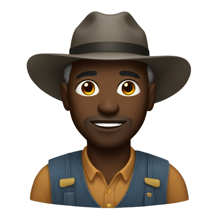Black farmer emoji