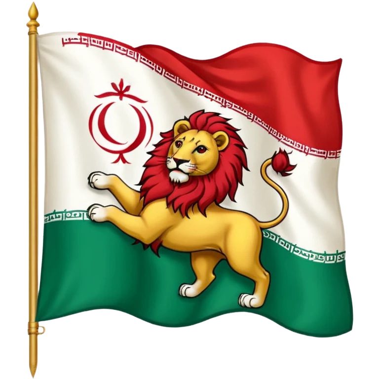 the old iranian flag emoji