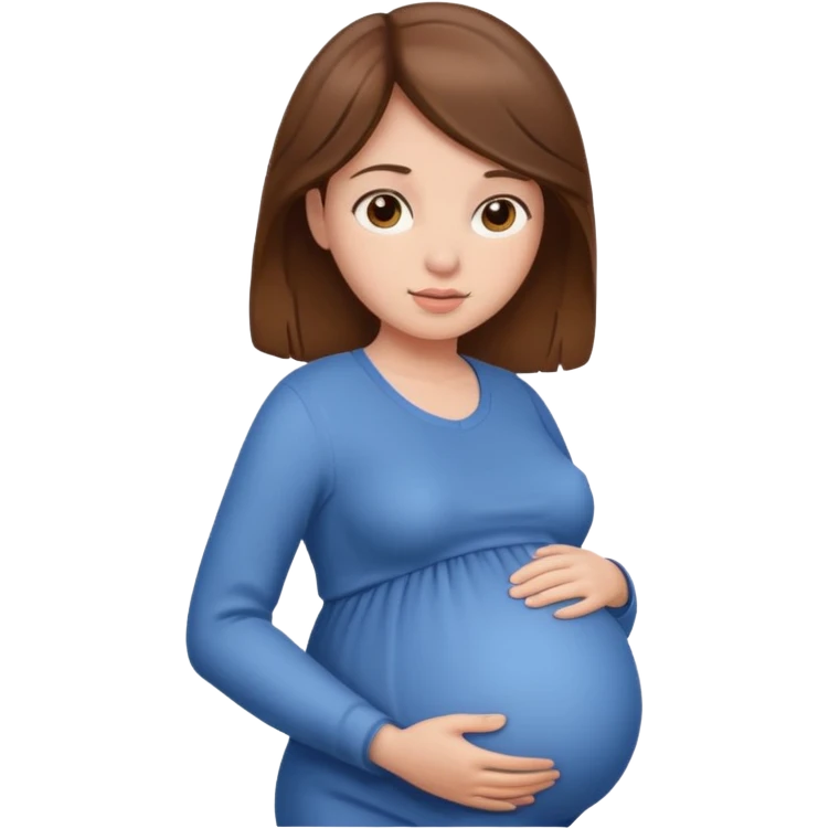 
Girl preganant brown hair  emoji