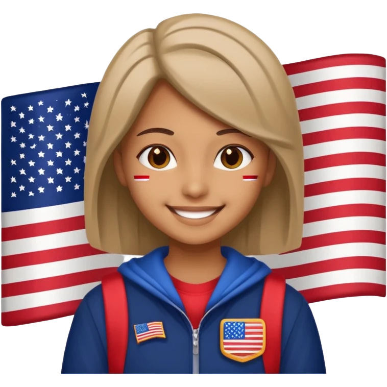 USA styled student emoji