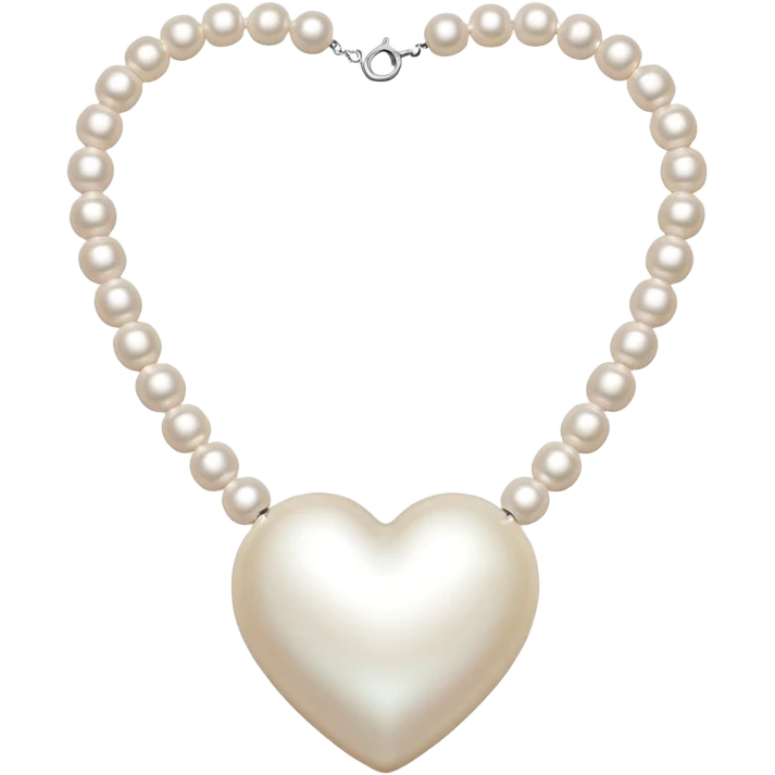 Pearl necklace heart emoji