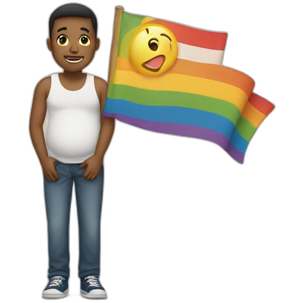 Pregnant Man With Pride Flag emoji
