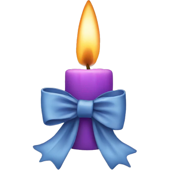Christmas candle bow emoji
