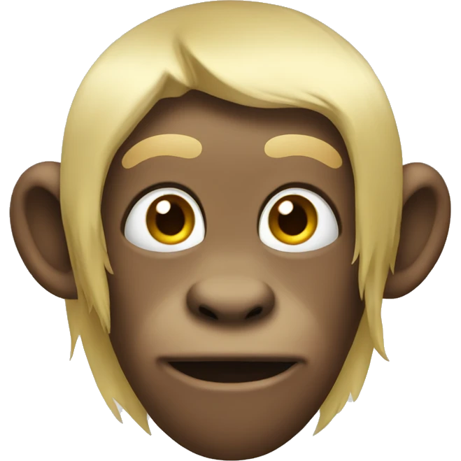 monkey with blonde hair emoji