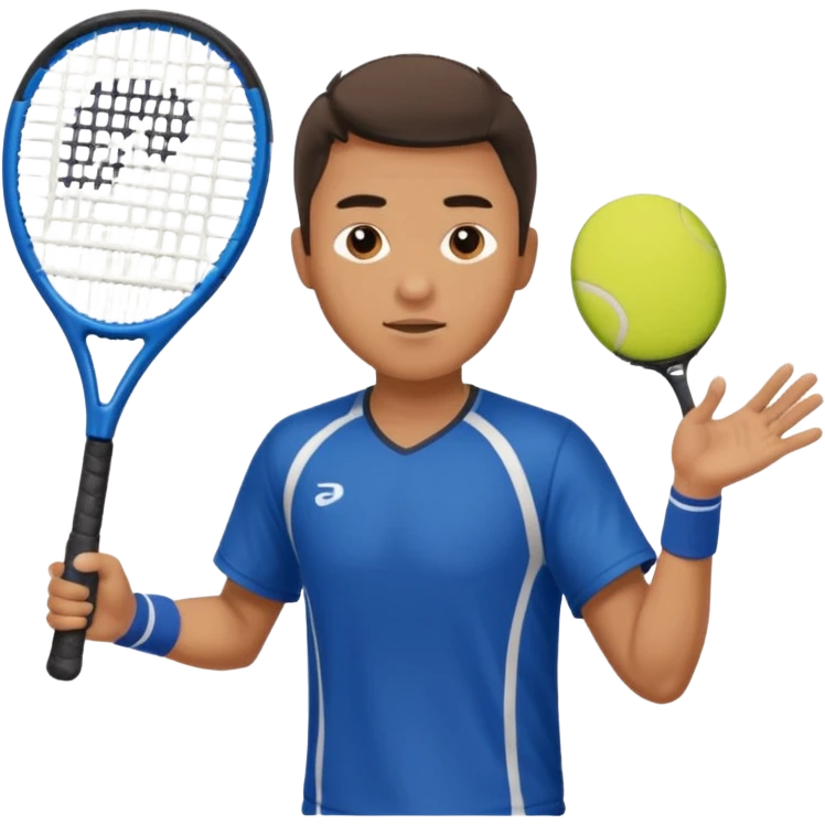Male, eurasian, wearing sports cloth, swinging padel raquet emoji