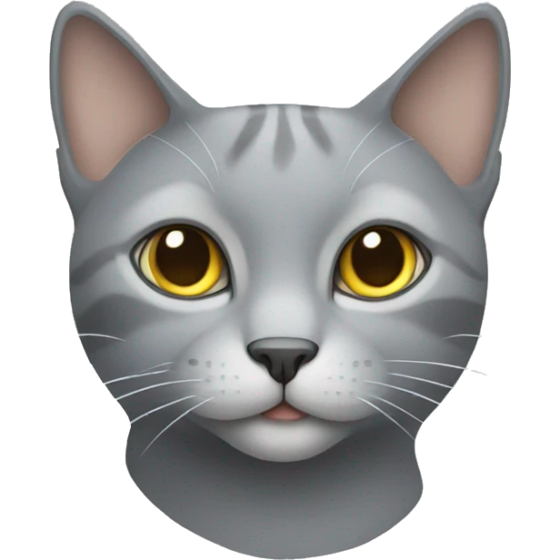 gray cat in numerology style emoji