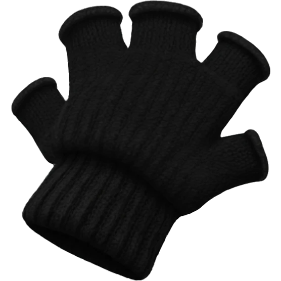 Black fingerless gloves emoji