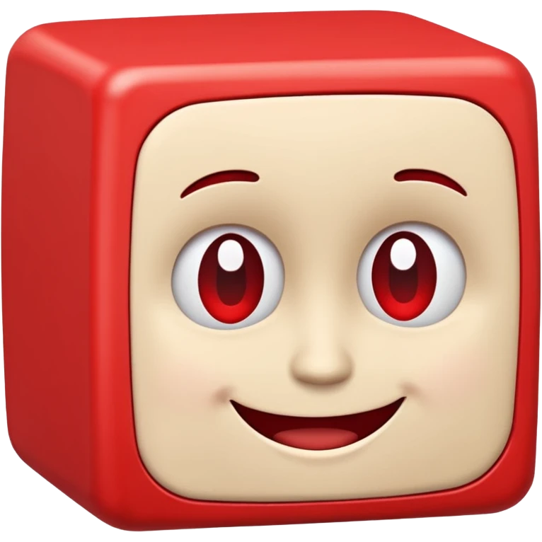 red cube character face emoji