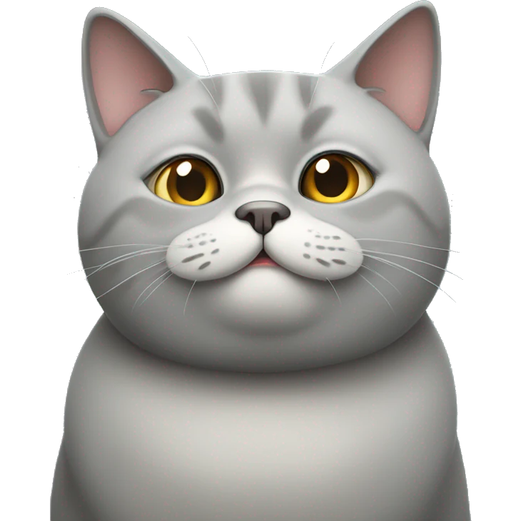 grey british fat cat emoji