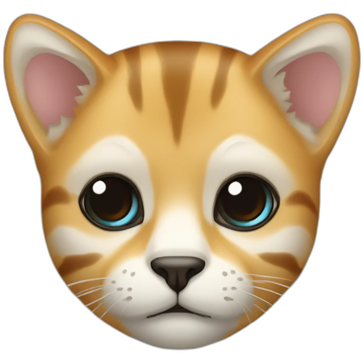Кот с цветами emoji