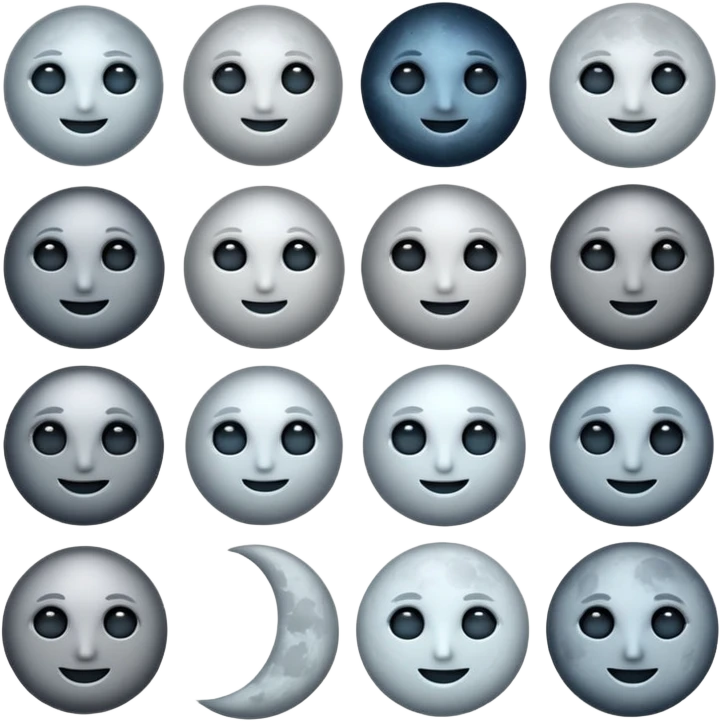 Moon phases emoji