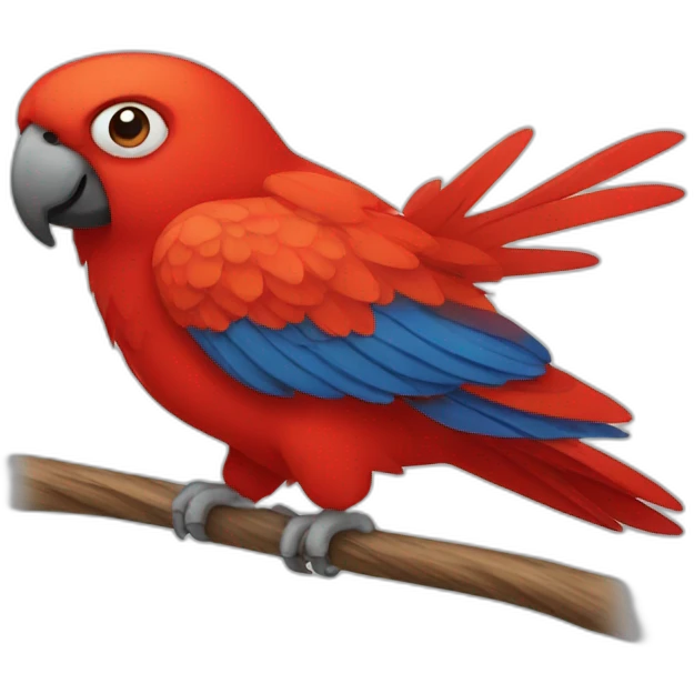 Red parrot emoji
