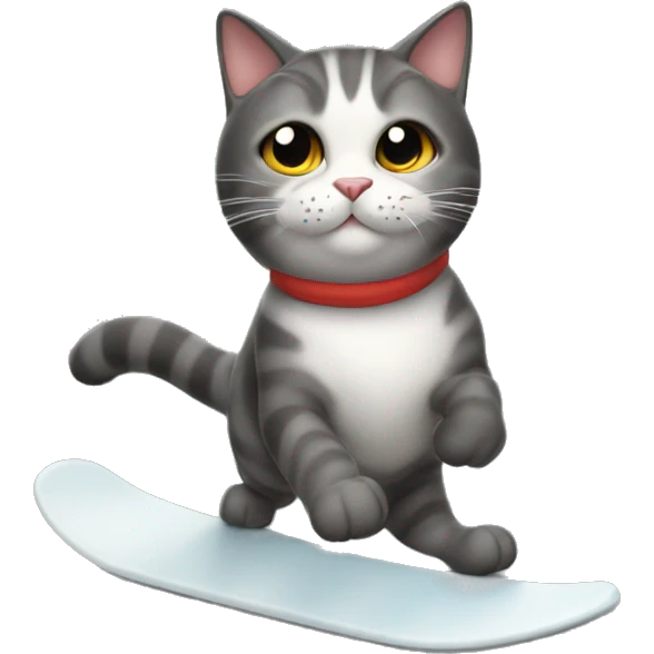 gato en un patín  emoji