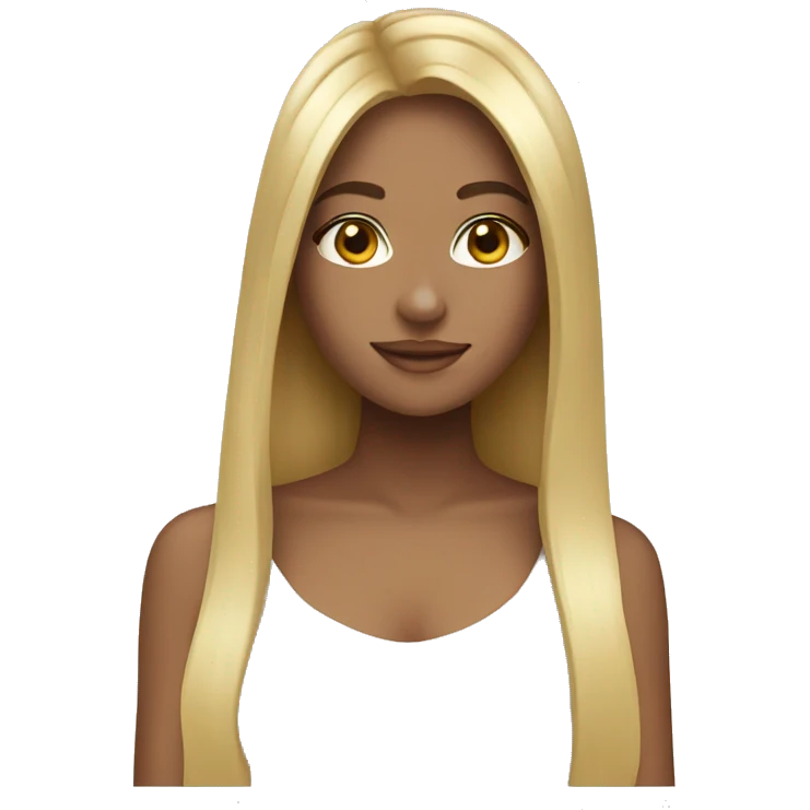 girl with long blonde highlights  emoji