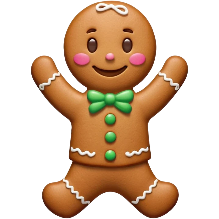 The gingerbread man emoji