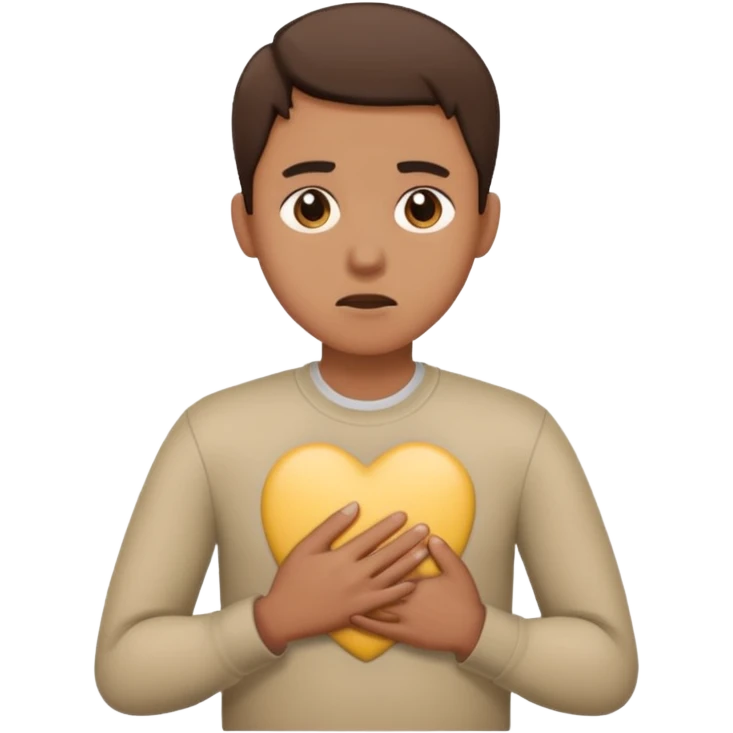 persona agarrandose el pecho emoji
