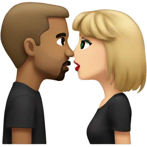 Kanye kissing Tylor swift  emoji
