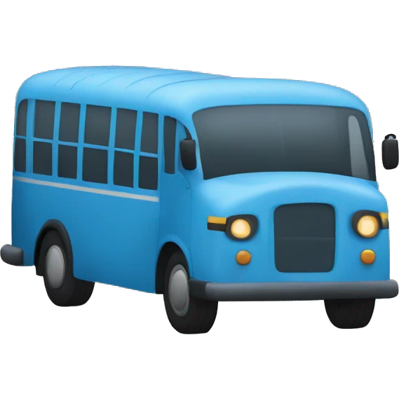 blue bus side view emoji