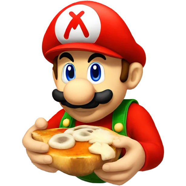 Mario eating mushrooms  emoji