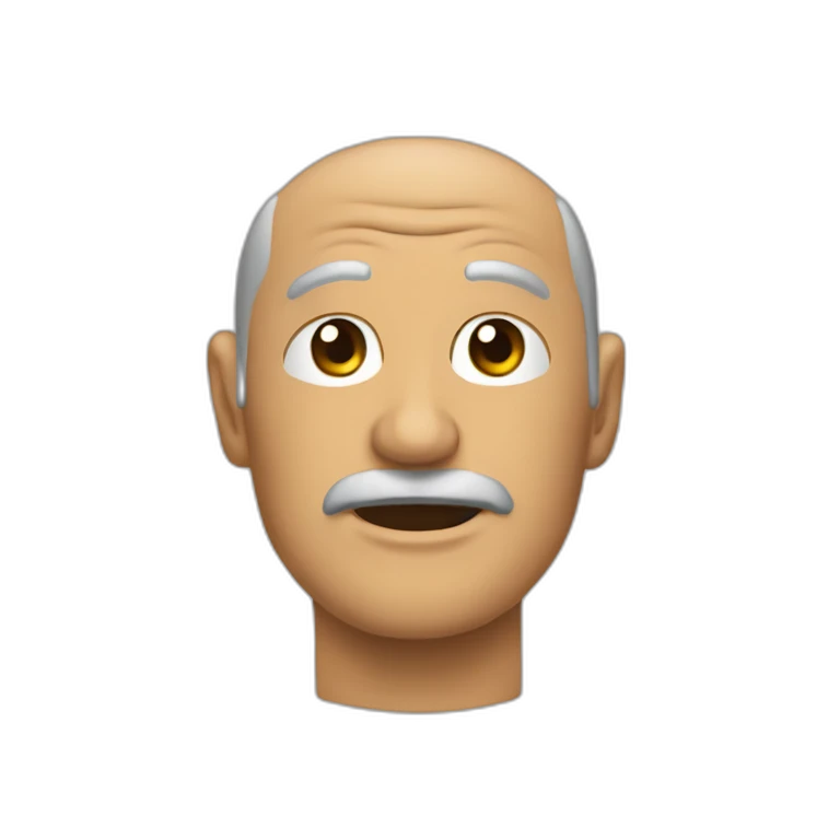 Señor mordiéndose los cachetes emoji