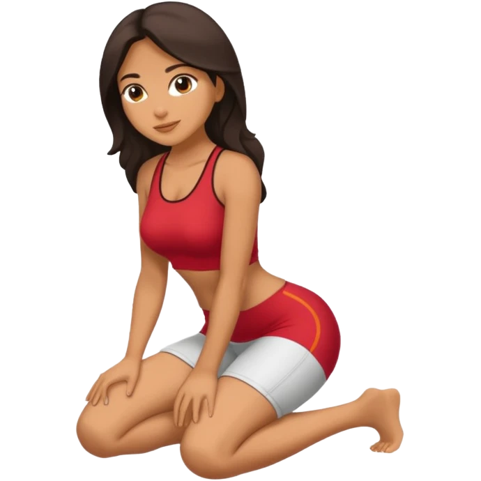 Latina naked full body on knees emoji