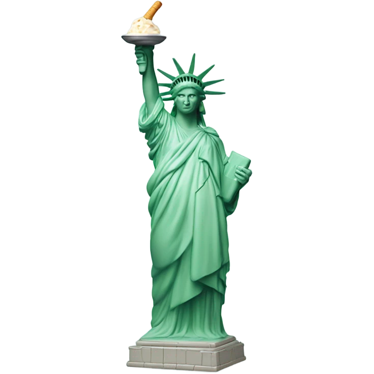 Statue of Liberty covered in ranch dressing emoji