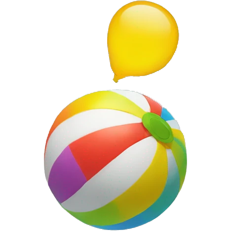 suprised beach ball emoji