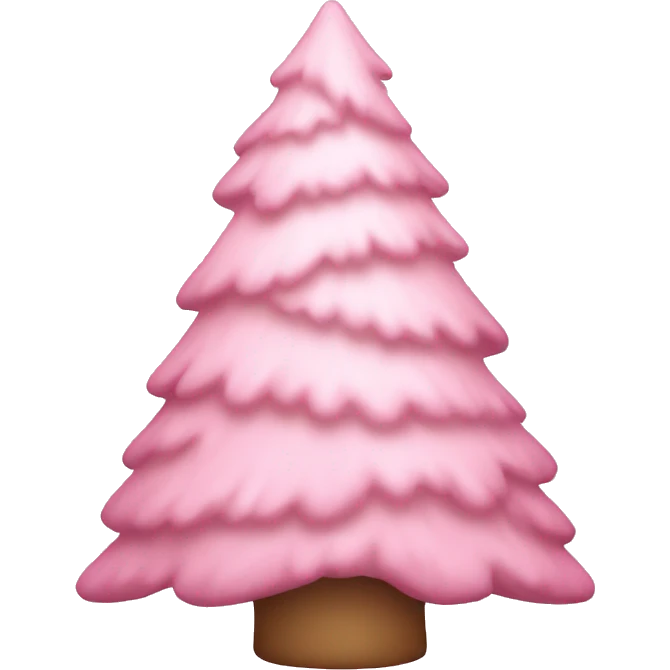 pastel pink christmas tree emoji
