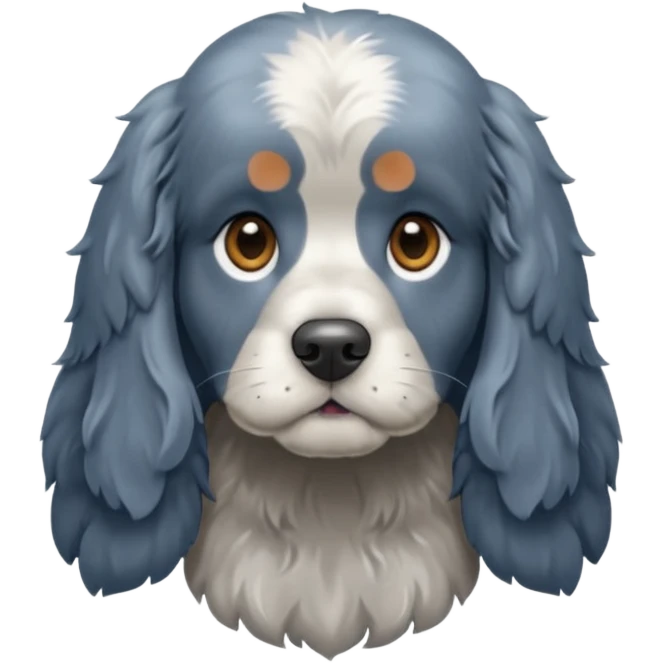 Blue roan cocker spaniel emoji