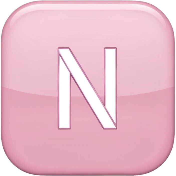 Netflix aesthetic "N" logo in pastel pink emoji