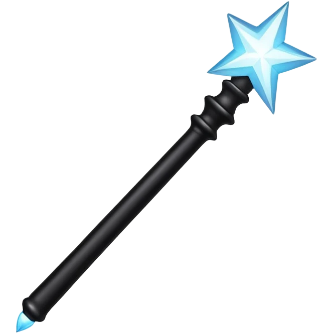 magic wanblack and white magic wandd emoji
