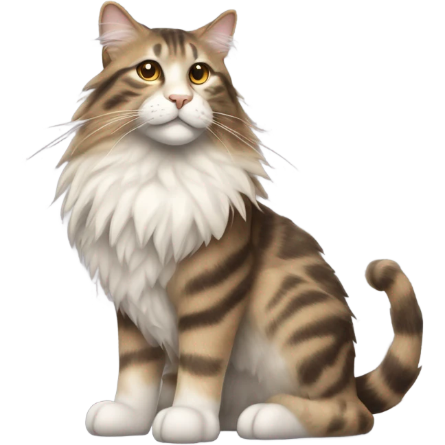 Norwegian forest cat emoji