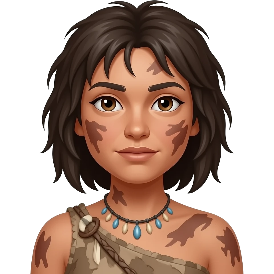 stone age woman with dirty hair emoji