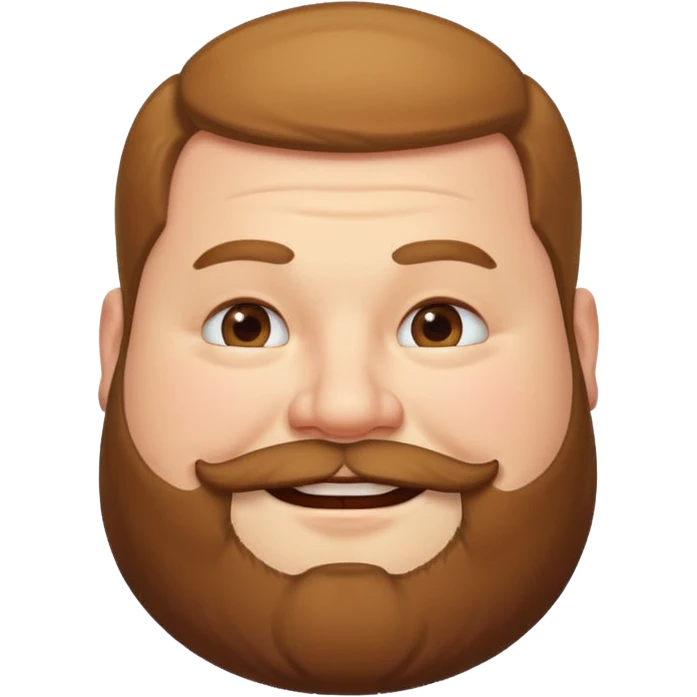 fat Man with beard. emoji