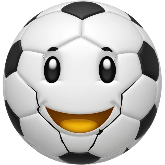 BALON DE FUTBOL CON CARAS RISAS emoji