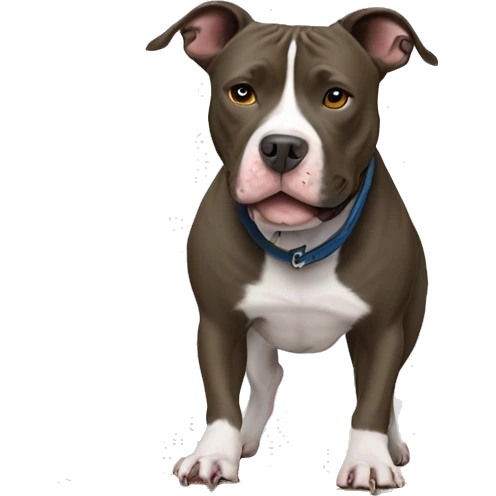 BlueNose Pitbull skate boarding emoji