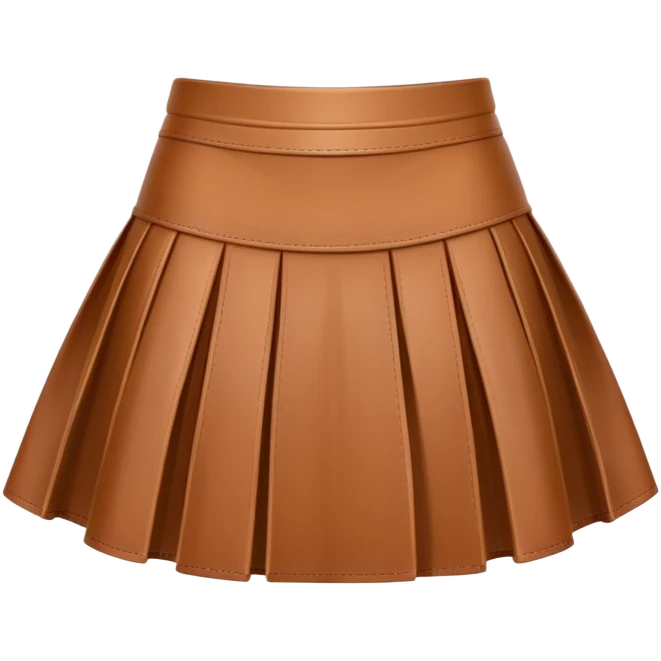 Mini Brown leather skirt emoji