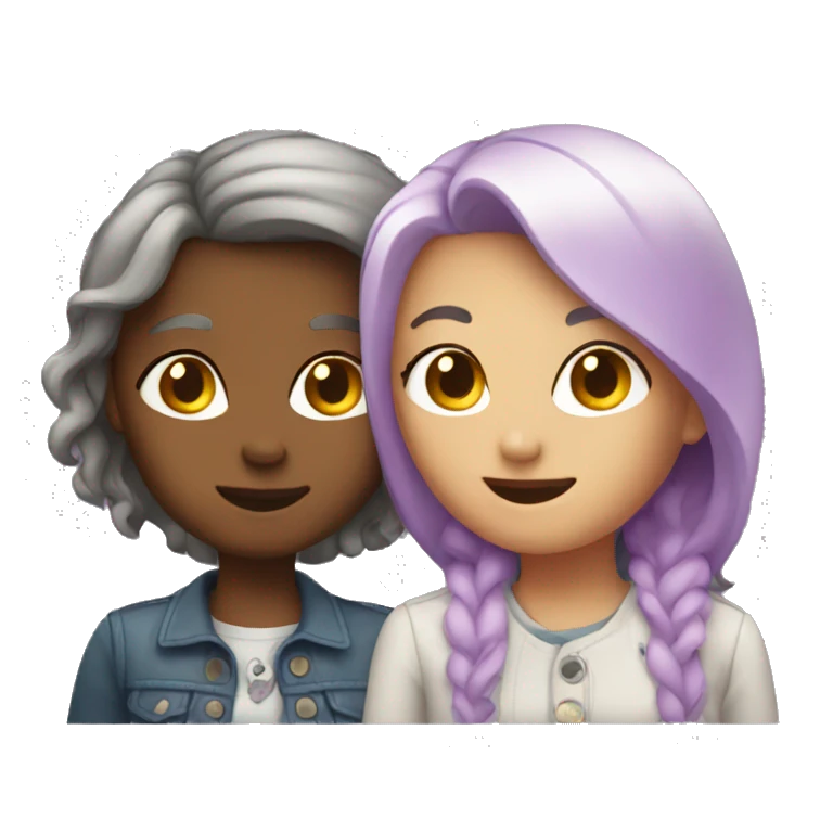 two lesbians. one is older emoji
