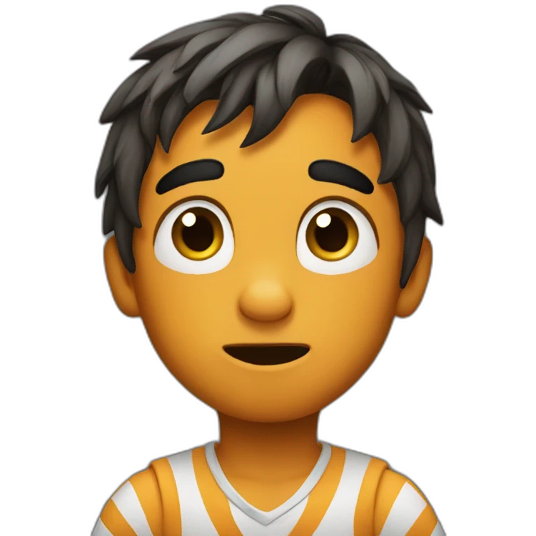 Confused small tiger boy emoji