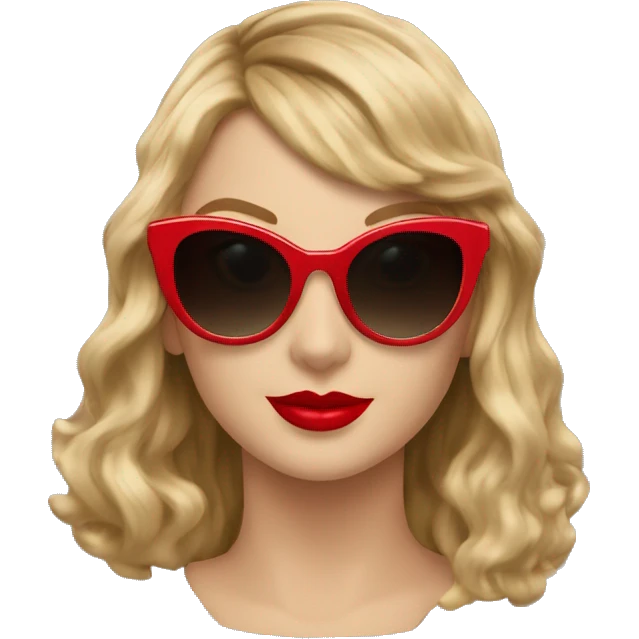 taylor swift red cateye sunglasses emoji